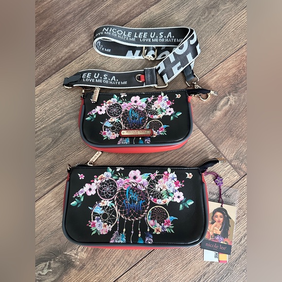 Nicole Lee Dream of All Colors Versatile 2-in-1 Crossbody Vegan Leather Purse - Picture 11 of 13